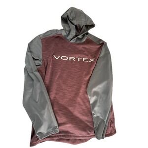 Vortex Hoodie Mens 3XL Gray Maroon Pullover Optics Core Logo XXXL 3X Hunting